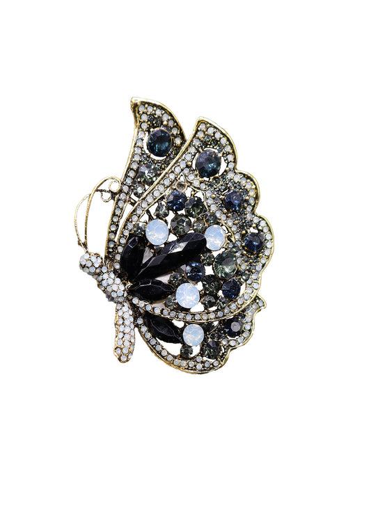 Black Moth Rhinestone Writing Pen