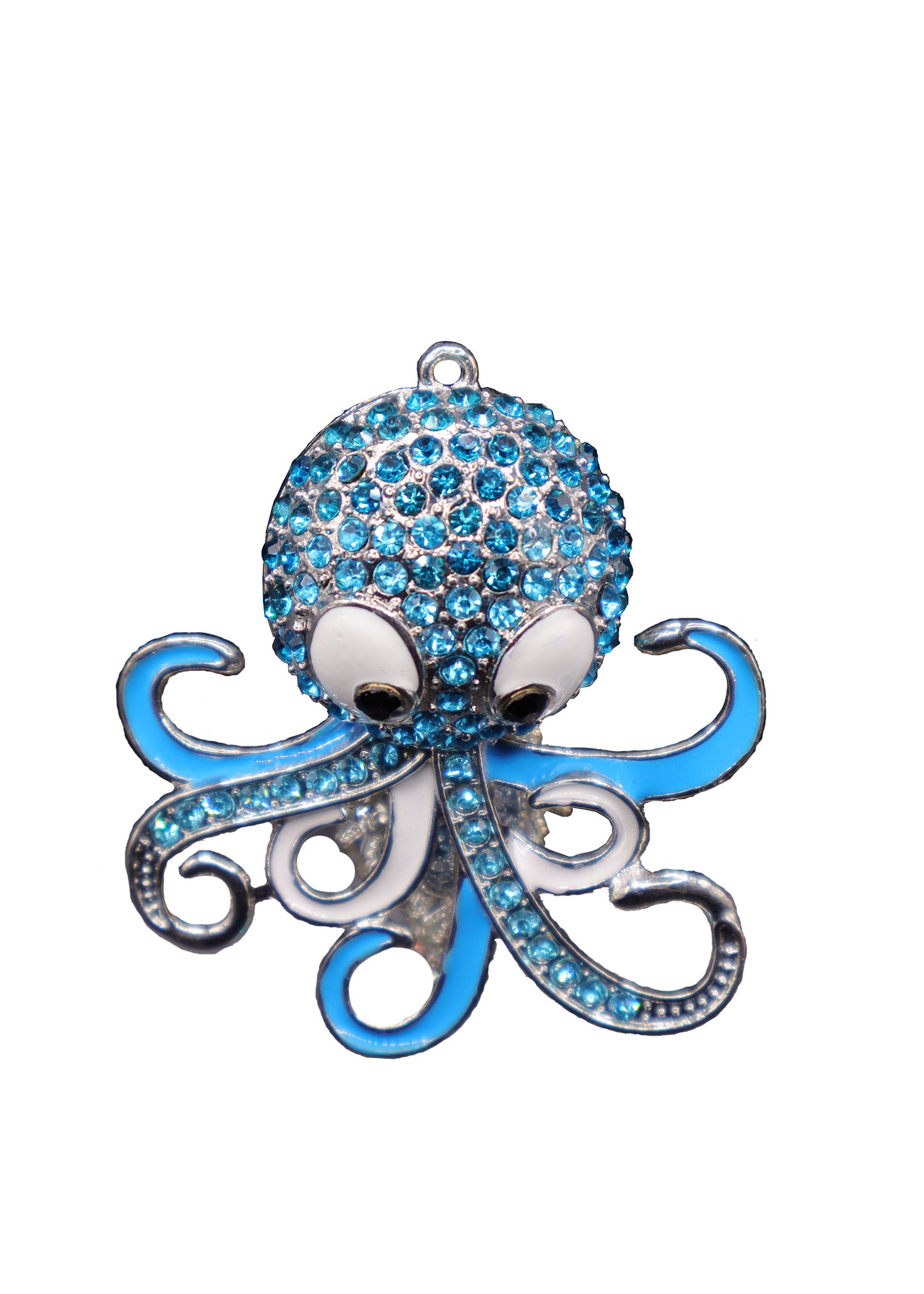 Blue Octopus Rhinestone Writing Pen