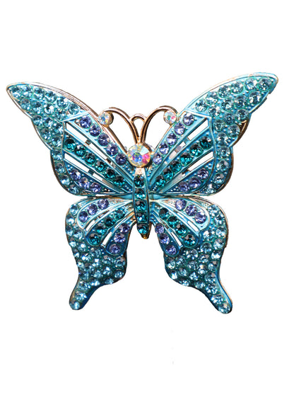 Blue Butterfly Rhinestone Writing Pen