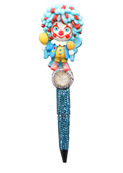Clown Blue Rhinestone Writing Pen