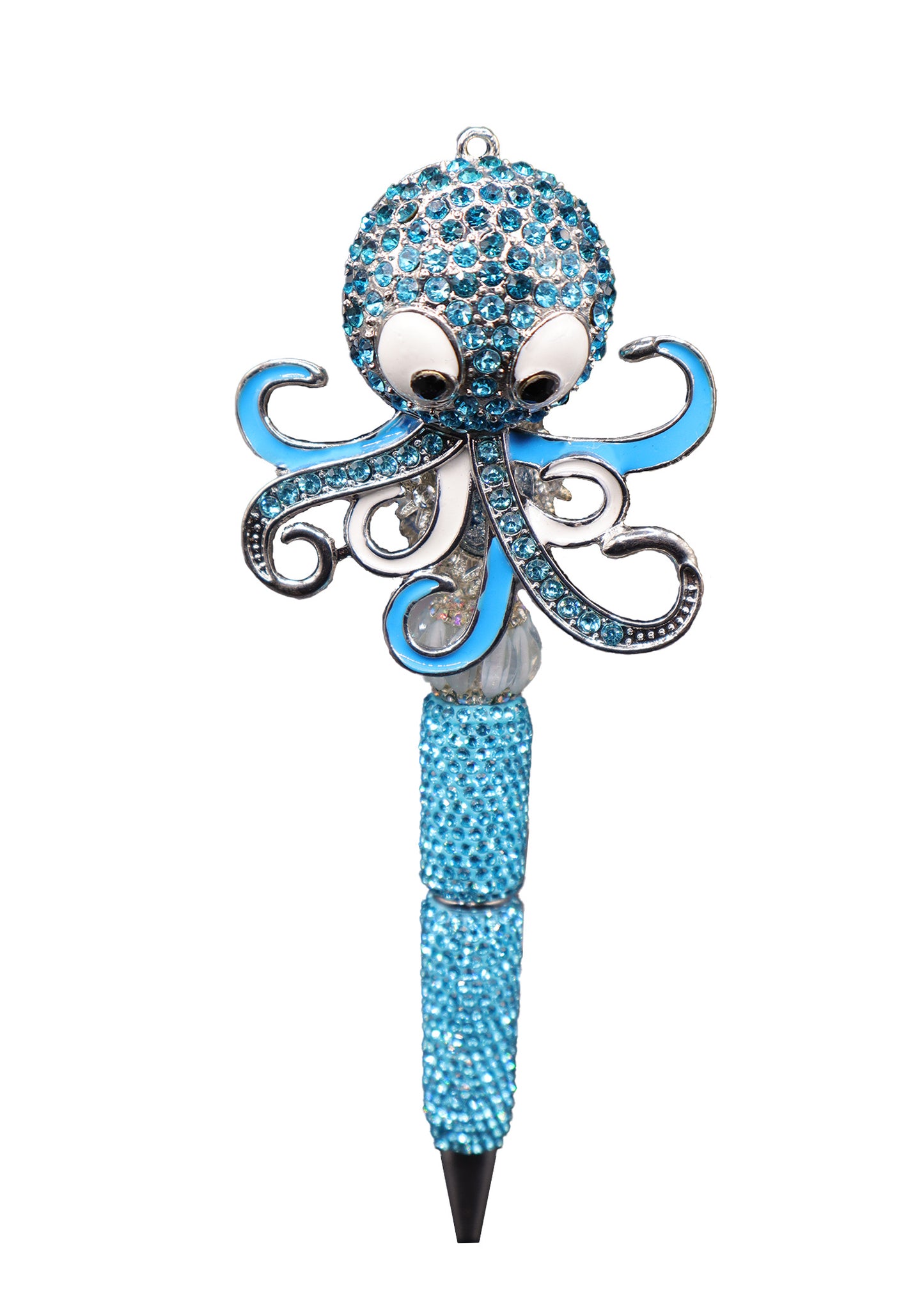 Blue Octopus Rhinestone Writing Pen