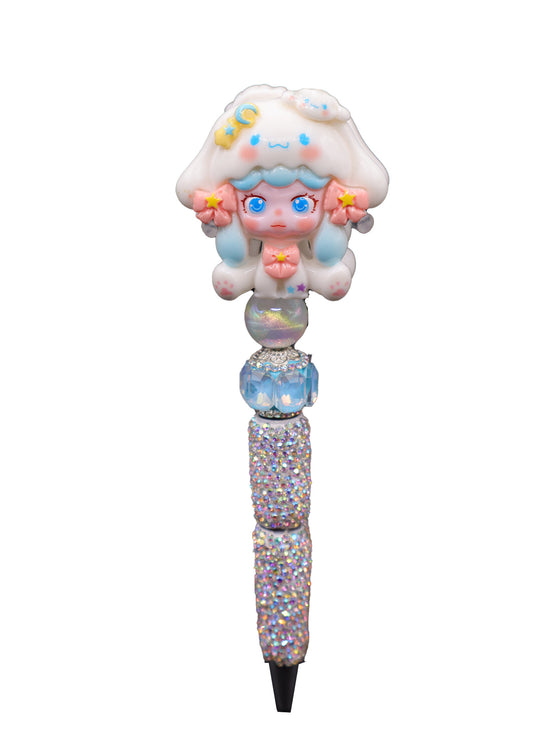 Chibi Cloud Crystal Rhinestone Writing Pen