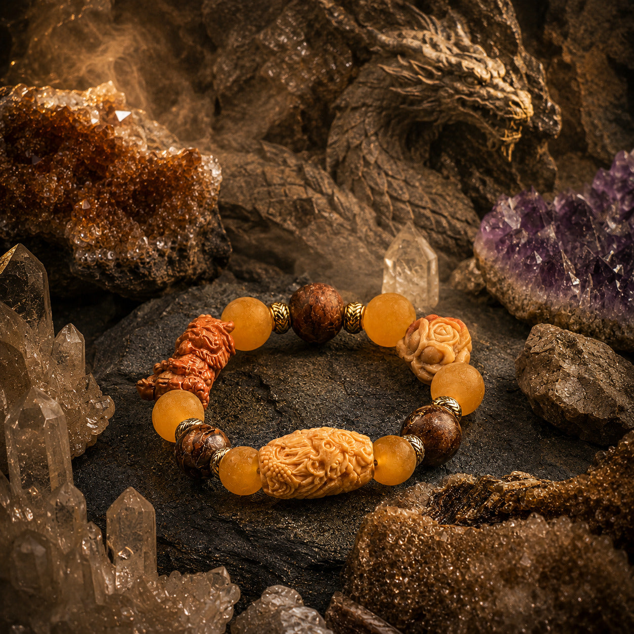 Dragon's Ember Stretch Bracelet