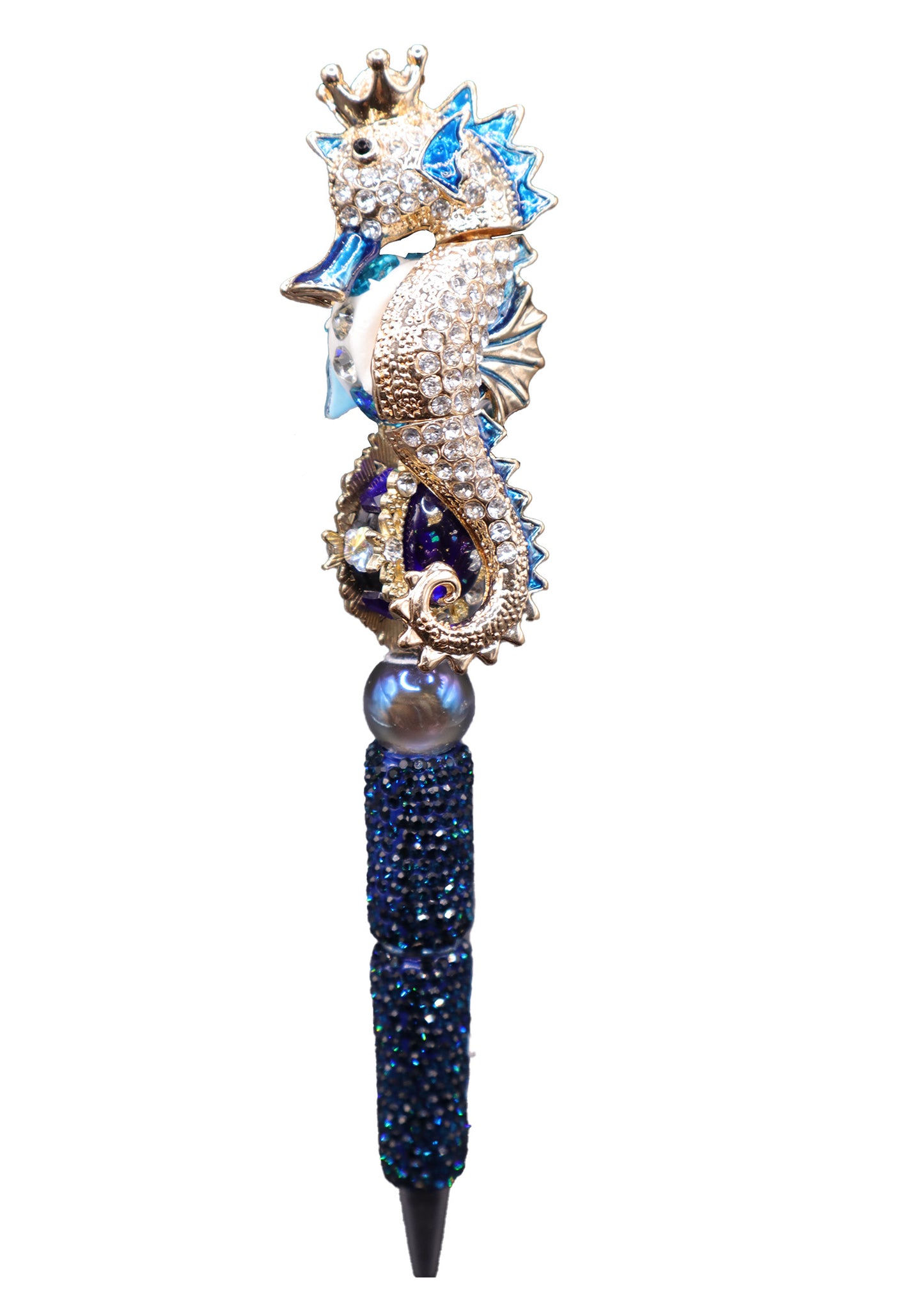 King Seahorse Rhinestone Writing Pen