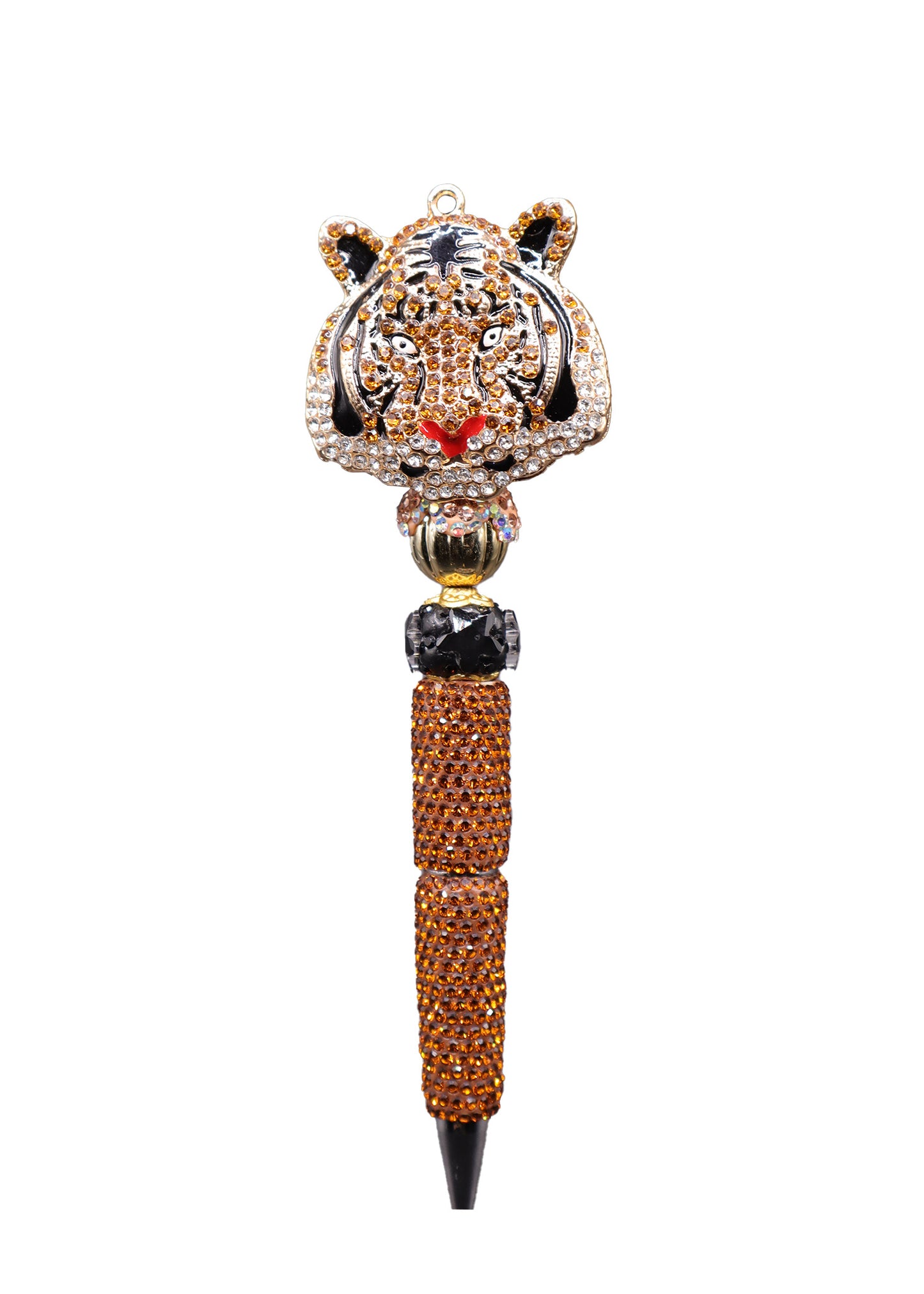 Tiger Orange Rhinestone Writing Pen