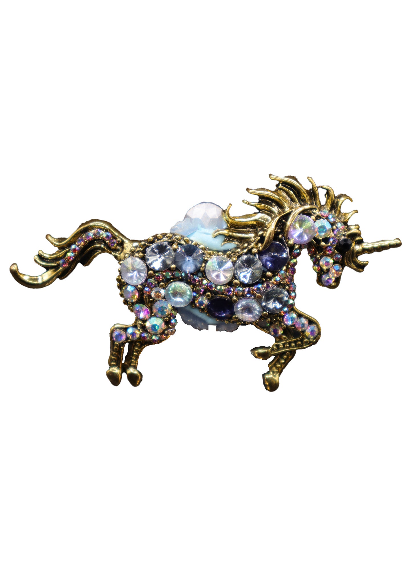 Unicorn Blue Rhinestone Writing Pen