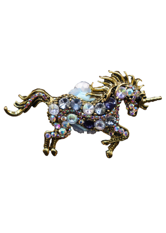 Unicorn Blue Rhinestone Writing Pen
